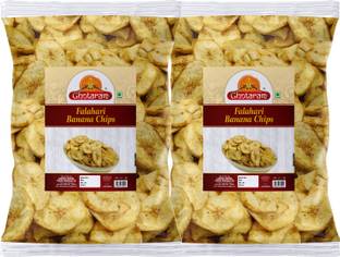 GHOTARAM Marwari Falhari Banana Chips Banana wafers Kela Kella Banana Chips-150g*2Pack