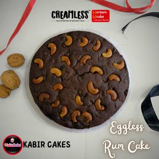 KABIRCAKES Eggless Rum Cake with Dry Fruits, Rich Authentic Flavour | Creamless Cake