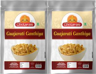 GHOTARAM Virakshetra Gujarati Makhania Gathia Besan Ajwain Sticks Farsan Sev-150g*2Pack