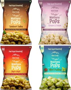 Khari Foods Makhana Pops, Assorted Crunchy & Roasted, Fibre & Protein Rich, Healthy Snacks