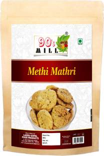 90's MILL Methi Mathri Chai Snack Matthi Marwar Khasta Mathari Achaar Matthi-350g*1Pack
