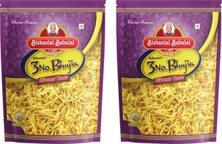 Bishanlal Babulal 3 No. Bhujia 800Gm (400Gm x 2) Tasty Bikaneri Namkeen Healthy Snack