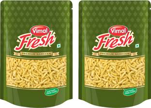 VIMAL Fresh Nylon Gathiya - Authentic Indian Snack, 400gm x 2, Light & Flavorful,