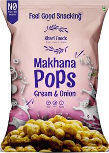 Khari Foods Cream Onion Makhana, Crunchy & Roasted, Fibre & Protein Rich, Healthy Snacks