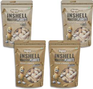 Hapeanuts Inshell Salted Peanut (250g×2) + Unsalted (100 g×2) | Healthy Party Snack Combo