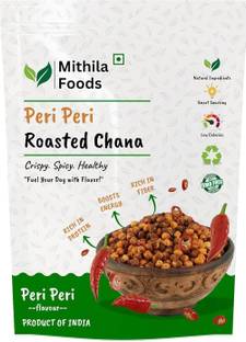 MITHILA FOODS Peri Peri Roasted Chana | Spicy Crunchy Vegan Snack | High Protein&Gluten-Free