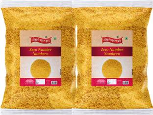 okhli musal brand Jamnagar Nylon Sev Namkeen Barik Sev Zero Number Sev Namkin Chaat Sev-150g*2Pack