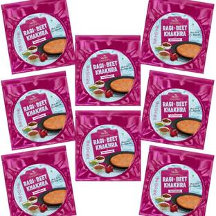 Vedic Garden RAGI BEETROOT Healthy Khakhra With Multigrains, Indian Snacks, Healthy & Crispy