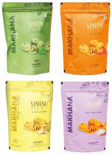 VISHNU DELIGHT Combo Flavour Roasted Makhana Pouch - Healthy and Crunchy Snack | Gluten Free |