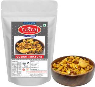 Yuvraj Food Product Gujarati mixture namkeen snacks ( 450 gm x 2 ) pack