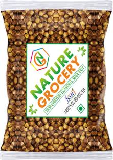 NatureGrocery Roasted Chana, Whole With Skin | Roasted Bhuna Chana Plain Yellow