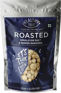 Healthy Treat Roasted Himalayan Salt & Black Pepper Makhana | Flavoured Healthy Makhana Snack