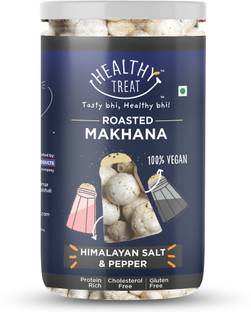 Healthy Treat Roasted Makhana Himalayan Salt & Black Pepper | Flavoured Healthy Makhana Snacks