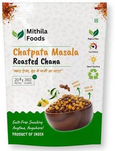 MITHILA FOODS 1kg Chatpata Masala Roasted Chana | Tangy Spicy Bhuna Chana|High Protein Snack