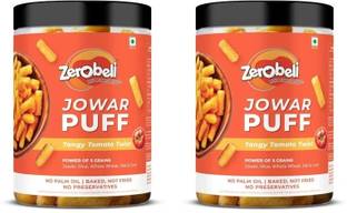 Zerobeli Tangy Tomato Jowar Puffs | Goodness of 5 Grains, Tasty Snacks | Baked, Not Fried