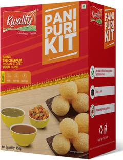 Kwality Pani Puri kit With 2 Different Flavours Sweet and Spicy Pani Powder (Golgappa)