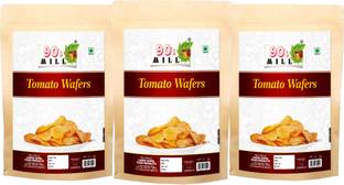 90's MILL Jammu Kufri Wafers Original Style Chilli Sprinkled Potato Chips Wafer-250g*3Pack