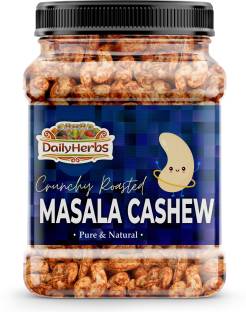 DAILYHERBS Roasted Chilly Masala Cashews Nuts, Crunchy & Delicious Masala Kaju