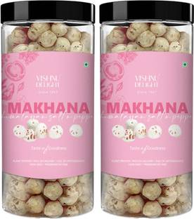 VISHNU DELIGHT Himalayan Salt & Pepper Flavour Roasted Makhana Jar - Healthy & Crunchy Snack