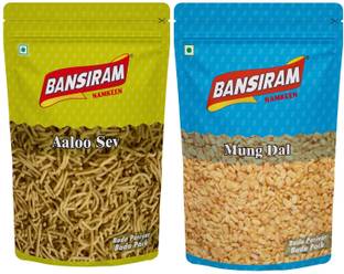 Bansiram Namkeen Aaloo Sev (375gm) & Mung Dal (350gm)