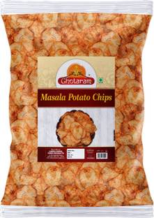 GHOTARAM Potato Chips India's Masala Magic Flavour Crunchy PATTA Chips Snacks-350g*1Pack