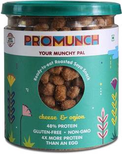PROMUNCH Roasted Soya Snack | 48% Protein | Gluten-free | Ready-to-Eat | NON-GMO