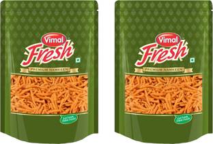 VIMAL Fresh Thick Sev 400gm x 2 Authentic Gujarati Tea Time Snack,