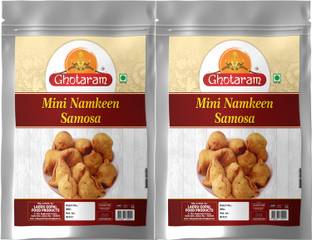 GHOTARAM Moong Dal Samosa Bake Mung Dal Namkeen Snack Chatpata Moong Dal Twist-150g*2Pack