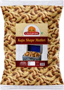 GHOTARAM Bhachau Masala Kaju Mathri Namkeen Refined flour Kaju Puri Mathri-300g*1Pack
