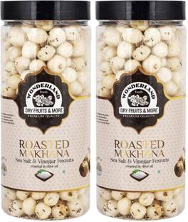 WONDERLAND Foods (DEVICE) Roasted Makhana Sea Salt & Vinegar Foxnuts 200g (2 x 100g)