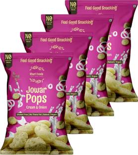 Khari Foods Jowar Pops, Cream Onion Flavour, Fibre Rich, No Palm Oil, No Maida, Healthy Snac