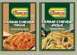 SAMRAT |Farari Combo Pack of 2 Snacks |Farari Chevda Tikha |Farari Chevda Mola| Namkeen
