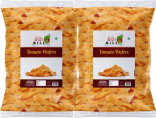 90's MILL Sizzlin Hot Potato Chips Crispy Wavy Chips Snacks Alu Potato Wafers-350g*2Pack