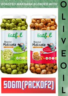 EATFUL PudinaPunch Roasted&TangyTomato Roasted Flavour Makhana Jar(BlendedWithOliveOil)