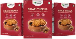 MITHILA FOODS 1050g Bihari Thekua | Jaggery & Desi Ghee | Whole Wheat | Chhath Puja Prasad