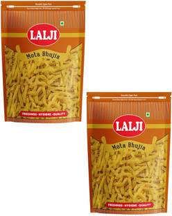 lalji Mota Bhujia 800Gm (400Gm x 2) Bikaneri Namkeen Spicy and Crispy Healthy Snack