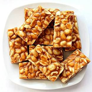 The Paratha & Ready Bites Gujarati Peanut and Jaggery Chikki -|Special Gud Moongfali Patti | Pouch