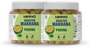 Heeva Roasted Makhana Pudina Fox Nuts (100g Each) Combo Pack
