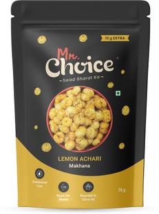 Mr Choice Lemon & Achari Makhana Roasted In Olive Oil | Foxnuts | Healthy Crunchy Snack