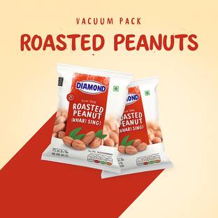 DIAMOND SING Premium Roasted Peanuts (Khari Sing) | Organic & Healthy Snack | 180g x 2 Packs