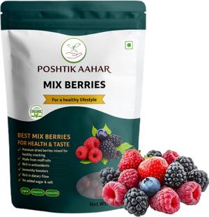 POSHTIK AAHAR Berries Mix 8 In 1 Healthy Snacks Cranberry, Black Raisins, Strawberry and more