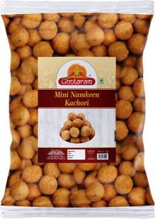 GHOTARAM Kathiawari Namkeen Mini Kachaudee Fried in Moongfali oil Gol Kachauri-300g*1Pack