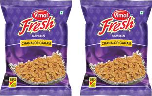 VIMAL Fresh Chana Jor Garam - Authentic Indian Snack, 400gm X 2 - Crunchy, Spicy