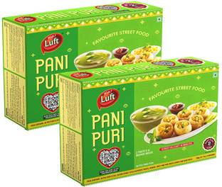 wah luft Pani Puri Kits 360g - Combo Pack of 2, Ready to Eat, 30pcs (Full Blown Puris)