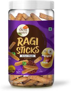 DesiNutri Ragi Sticks Achari Masti | Ready to Eat Snacks | Millet