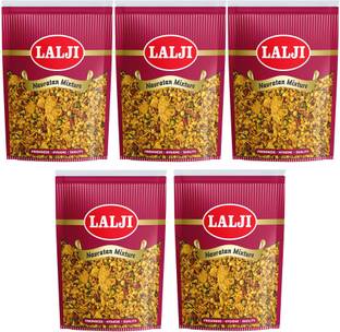 lalji Navratan mixture 2Kg (400Gm x 5) Bikaneri Namkeen Crispy Healthy Snack