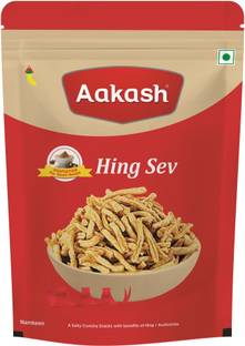 AAKASH Namkeen Hing Sev | 350 Gm | Sev Made of Cumin & Hing | Ready-to-Eat