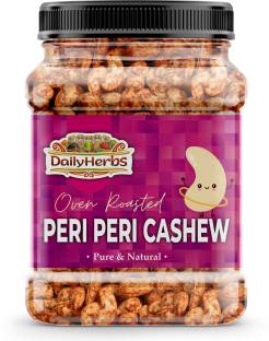 DAILYHERBS Roasted Peri Peri Flavoured Cashews Nuts, Crunchy & Delicious Peri Peri Kaju