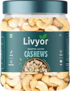 LIVYOR Premium Roasted and Salted Cashew Nuts | Super Nutritious Dry Fruit Snack
