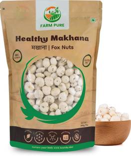 FARM PURE Healthy Phool Makhana, 100% Natural Gluten Free High Protein Fox Nuts Super Food